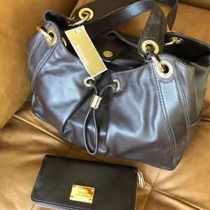 NWT Michael by Michael Kors brown purse and wallet